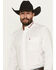 Image #2 - Ariat Men's Team King Geo Print Long Sleeve Button-Down Western Shirt, White, hi-res