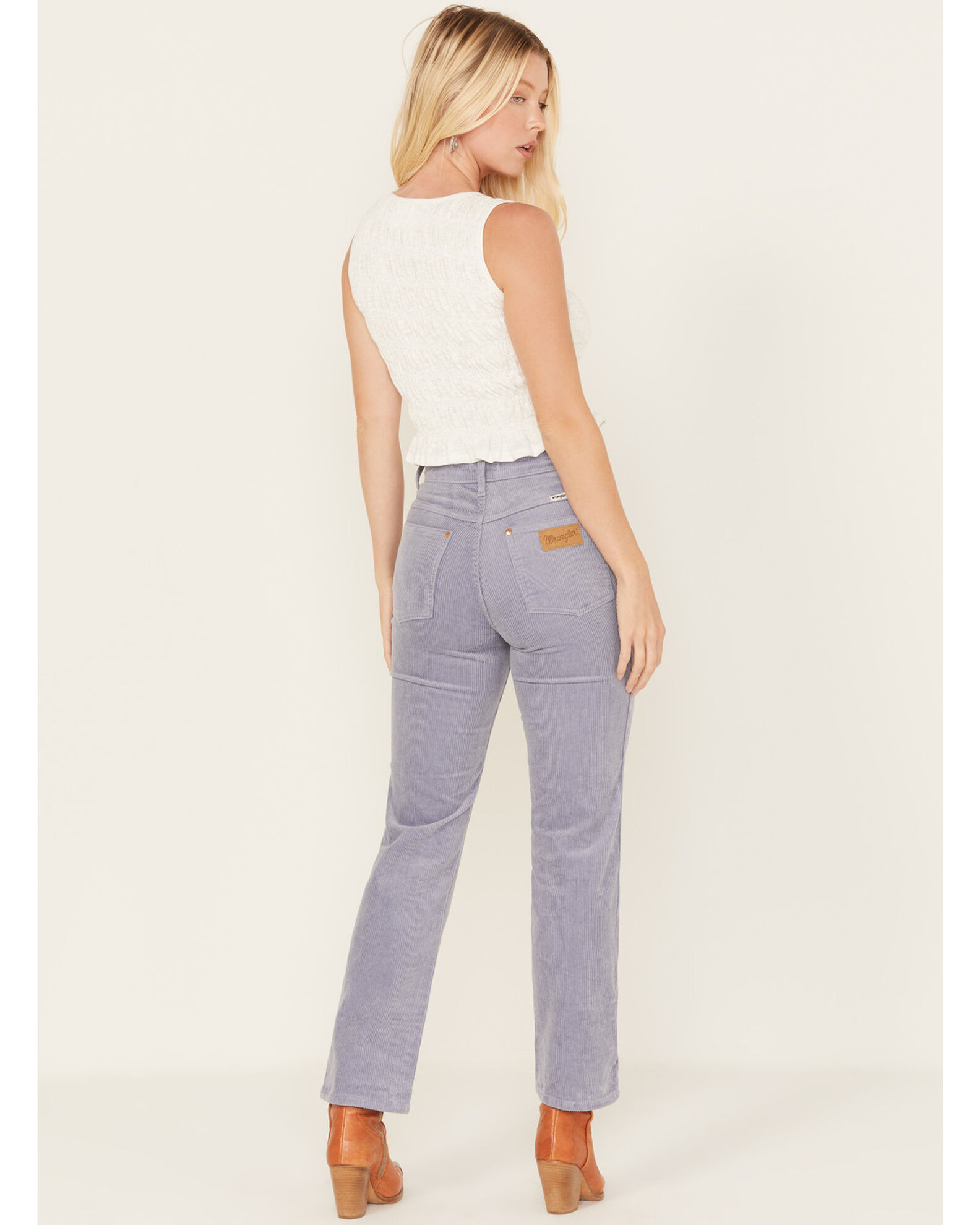 Wrangler Women's Wild West High Rise Corduroy Straight Jean