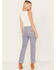 Image #3 - Wrangler Women's Wild West High Rise Corduroy Straight Jean, Blue, hi-res