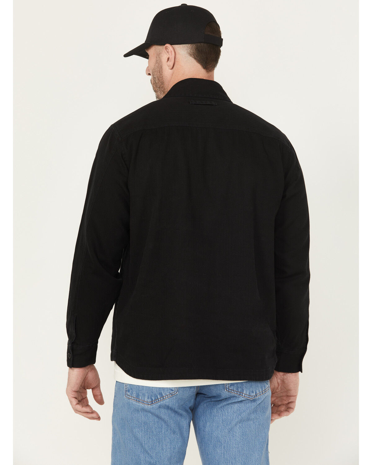 Image #4 - Thorogood Men's Stonewashed Herringbone Shirt Jacket, Black, hi-res