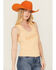 Image #2 - White Crow Women's Howdy Embroidered Tank , Orange, hi-res