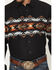 Image #3 - Panhandle Slim Men's Southwestern Border Long Sleeve Snap Western Shirt, Black, hi-res