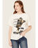 Image #1 - Wrangler X Diamond Cross Ranch Women's Eagle Short Sleeve Graphic Tee, White, hi-res