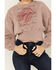 Image #3 - People Of Leisure Rolling Stones Embroidered Cropped Crewneck , Purple, hi-res
