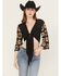 Image #1 - Revel Women's Crochet Tie-Front Long Sleeve Shirt, Black, hi-res