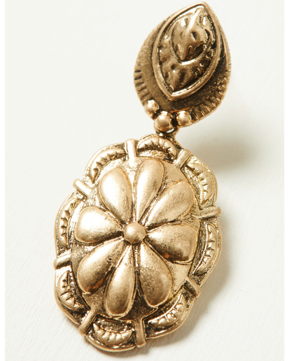 Image #3 - Lainey Wilson Women's Concho Earrings, Gold, hi-res