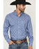 Image #3 - Ariat Men's Byrd Geo Print Fitted Long Sleeve Button-Down Western Shirt, Blue, hi-res