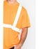 Image #4 - Hawx Men's Short Sleeve Reflective Work Tee - Big & Tall, Orange, hi-res