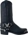Image #3 - Dingo Eagle Harness Boots - Square Toe, Black, hi-res
