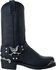 Dingo Eagle Harness Boots - Square Toe, Black, hi-res