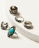 Image #1 - Shyanne Women's Ridge Canyon Turquoise Squash Blossom Ring Set - 5 Piece, Silver, hi-res
