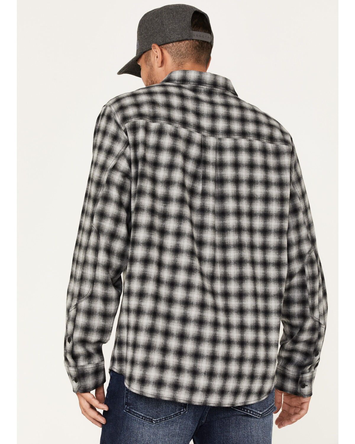 Image #4 - Brothers and Sons Men's Everyday Plaid Button Down Western Flannel Shirt, Black, hi-res
