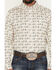 Image #3 - RANK 45® Men's Centralia Medal Geo Print Long Sleeve Button-Down Stretch Western Shirt, White, hi-res