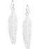 Image #1 - Montana Silversmiths Women's Love You More Feather Earrings, Silver, hi-res