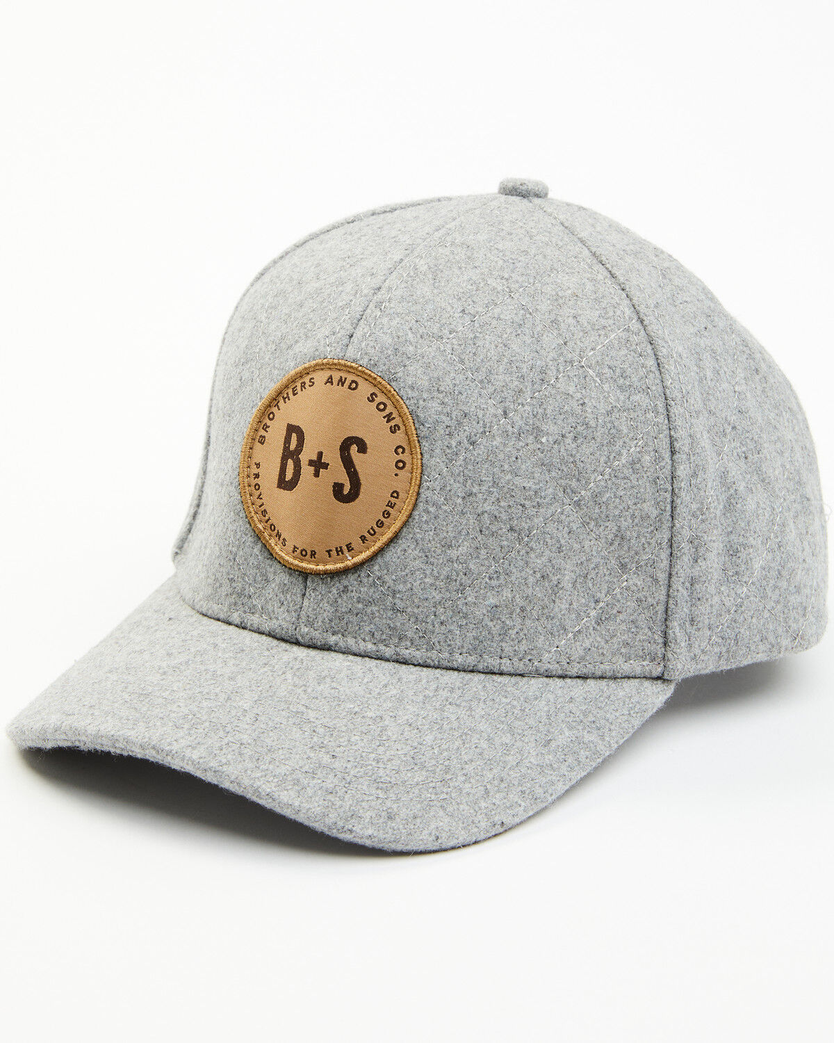 Image #1 - Brother and Sons Men's Quilted Ball Cap, Light Grey, hi-res