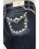 Image #2 - Miss Me Women's Dark Wash Mid Rise Bootcut Stretch Denim Jeans, Dark Wash, hi-res
