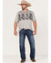 Image #2 - RANK 45® Men's Sunfisher Chest Stripe Short Sleeve Polo Shirt , Grey, hi-res