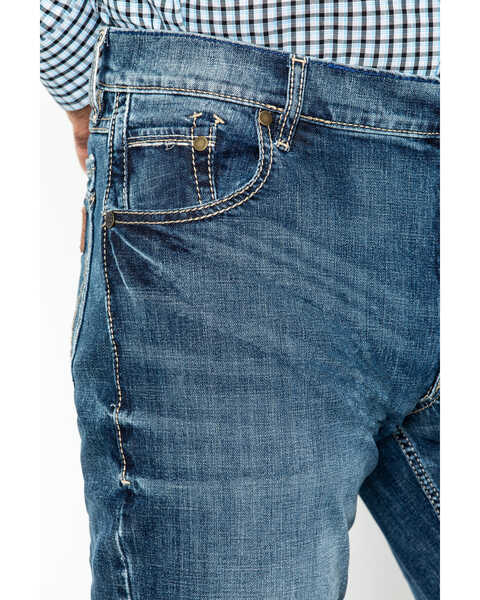 Image #3 - Wrangler Retro Men's Layton Medium Wash Low Rise Slim Bootcut Jeans, Denim, hi-res