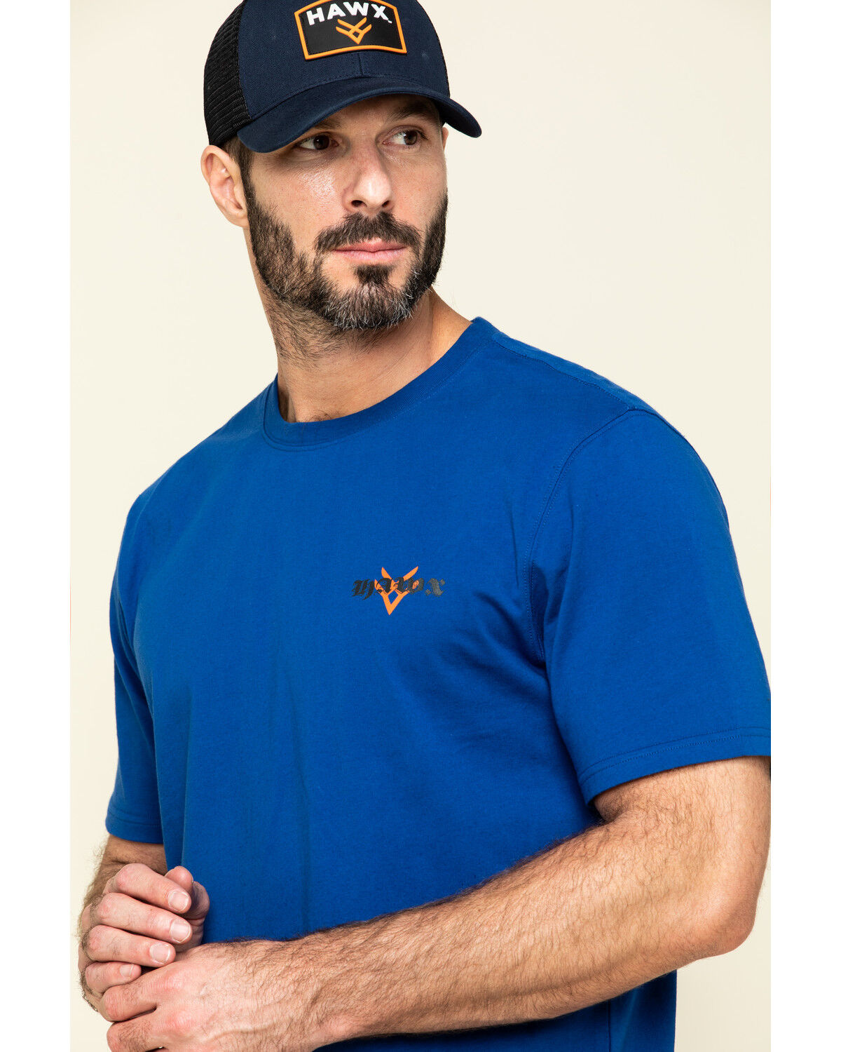 Image #3 - Hawx Men's Fist Graphic Short Sleeve Work T-Shirt, Indigo, hi-res
