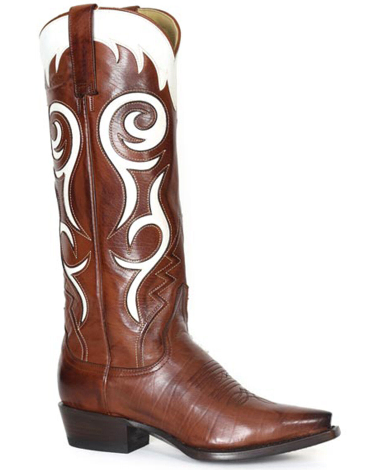 Image #1 - Stetson Women's Mavis Tall Western Boots - Snip Toe, Brown, hi-res
