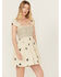 Image #2 - Free People Women's Tory Floral Smocked Mini Dress, Cream, hi-res