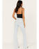 Image #4 - Idyllwind Women's Light Wash West Avenue High Risin Distressed Flare Jeans, Light Wash, hi-res