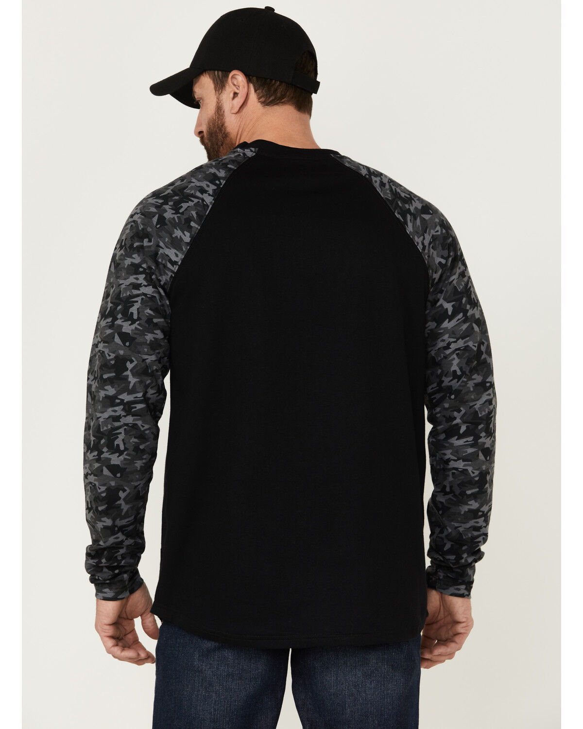 Image #4 - Cody James Men's FR Camo Long Sleeve Work T-Shirt, Black, hi-res