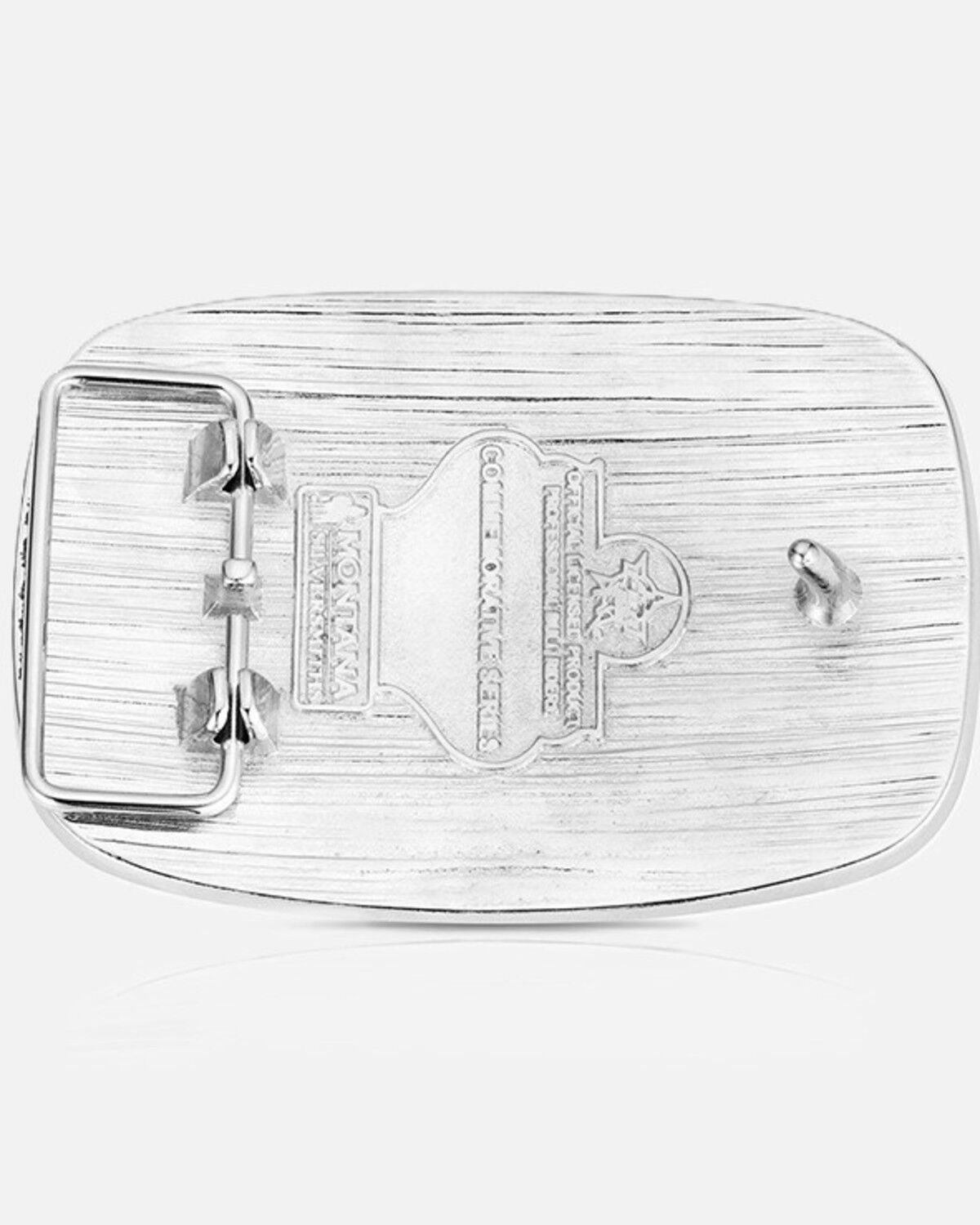 Image #2 - Montana Silversmiths America Loves Bull Riding PBR Buckle, Silver, hi-res