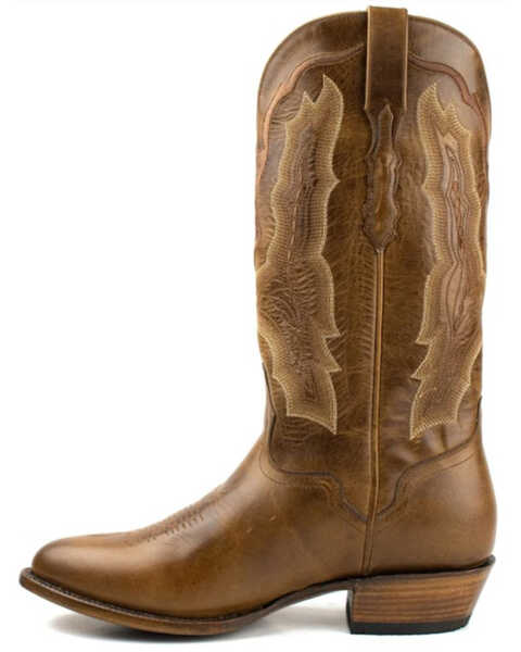Image #3 - El Dorado Men's Embroidered Design Western Boots - Medium Toe , Chocolate, hi-res