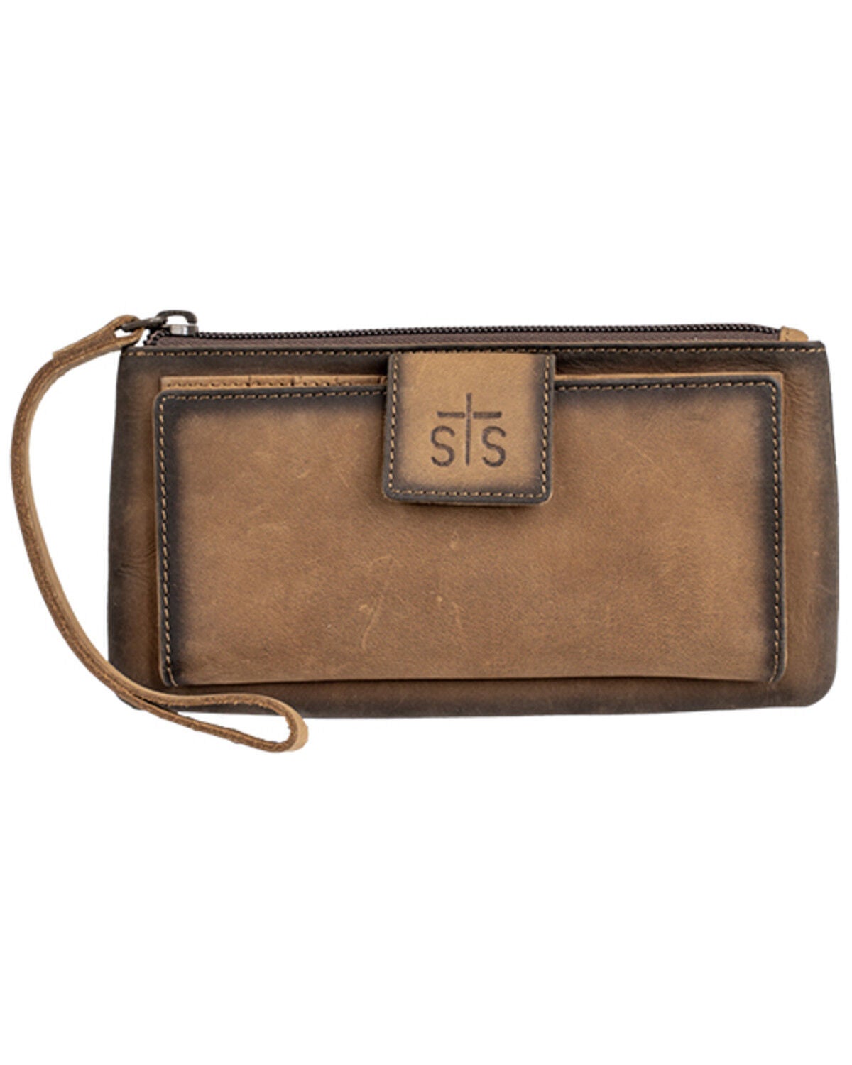 Image #3 - STS Ranchwear By Carroll Women's Baroness Basic Bliss Haley Wristlet Wallet, Brown, hi-res