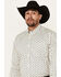 Image #2 - Cody James Men's Gunsmoke Striped Print Long Sleeve Button-Down Stretch Western Shirt, Ivory, hi-res