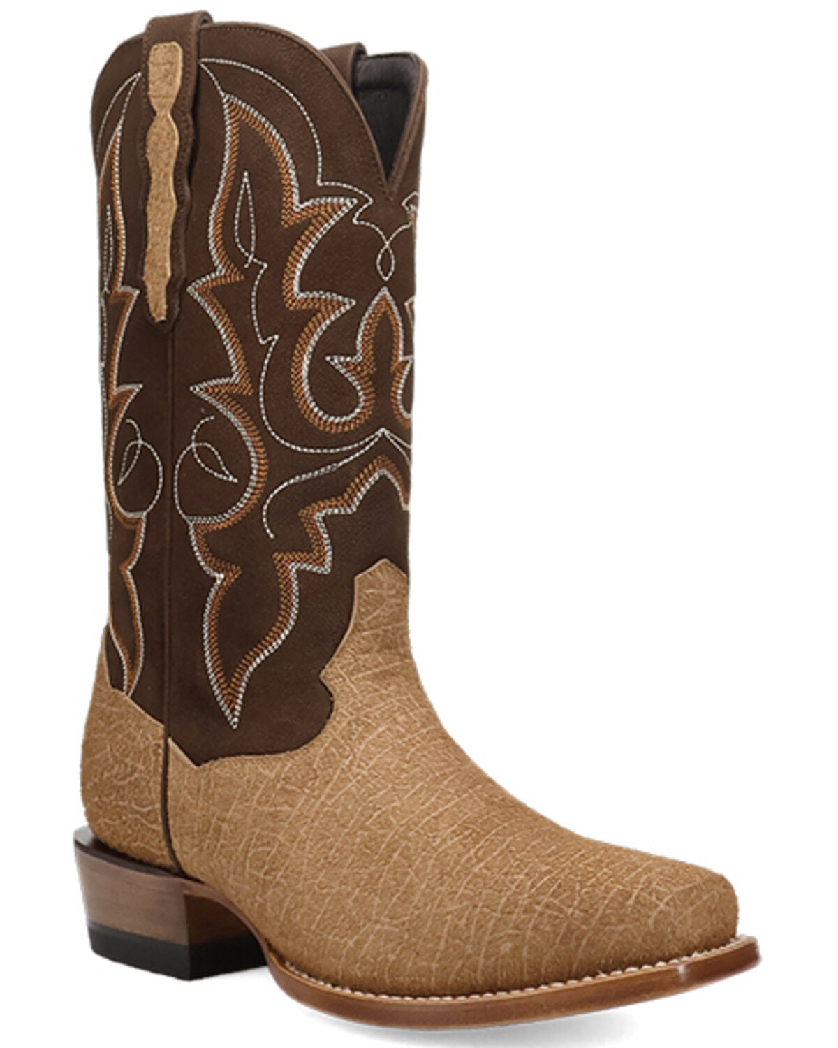 Dan Post Men's Ironhide Hippopotamus Print Western Boots - Square Toe, Tan, hi-res