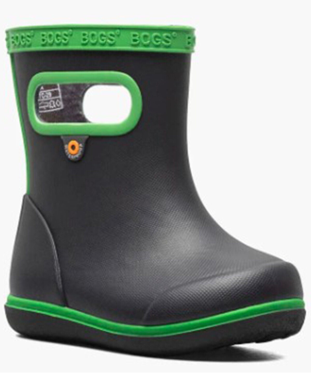 Bogs Boys' Skipper II Solid Rain Boots - Round Toe, Navy, hi-res
