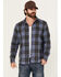 Image #1 - Brothers and Sons Men's Bronson Plaid Print Long Sleeve Button-Down Flannel Shirt, Indigo, hi-res