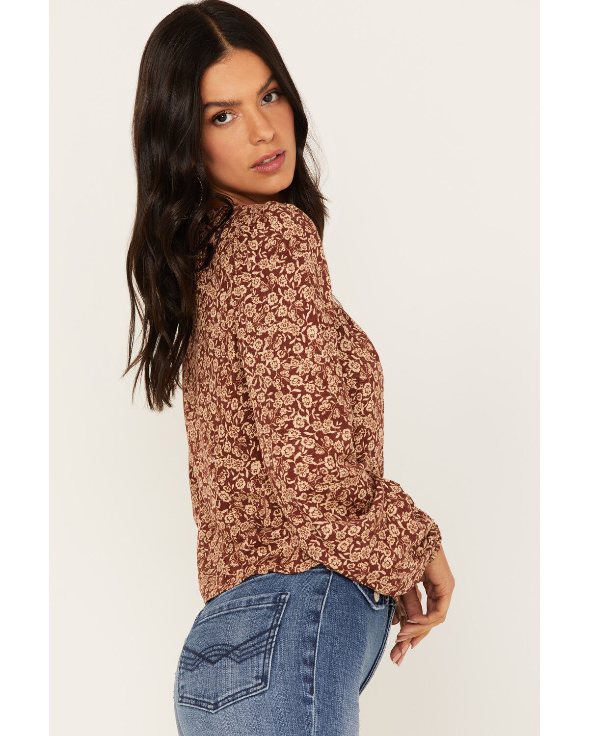 Image #3 - Idyllwind Women's Floral Print Smocked Top, , hi-res