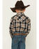 Image #4 - Cowboy Hardware Boys' Hombre Plaid Print Long Sleeve Snap Stretch Western Shirt, Multi, hi-res