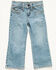 Image #3 - Wrangler Toddler Girls' Kelsey Light Wash Bootcut Stretch Denim Jeans, Light Wash, hi-res