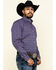 Stetson Men's Classic Medallian Geo Print Long Sleeve Western Shirt , Blue, hi-res