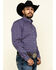 Image #3 - Stetson Men's Classic Medallian Geo Print Long Sleeve Western Shirt , Blue, hi-res