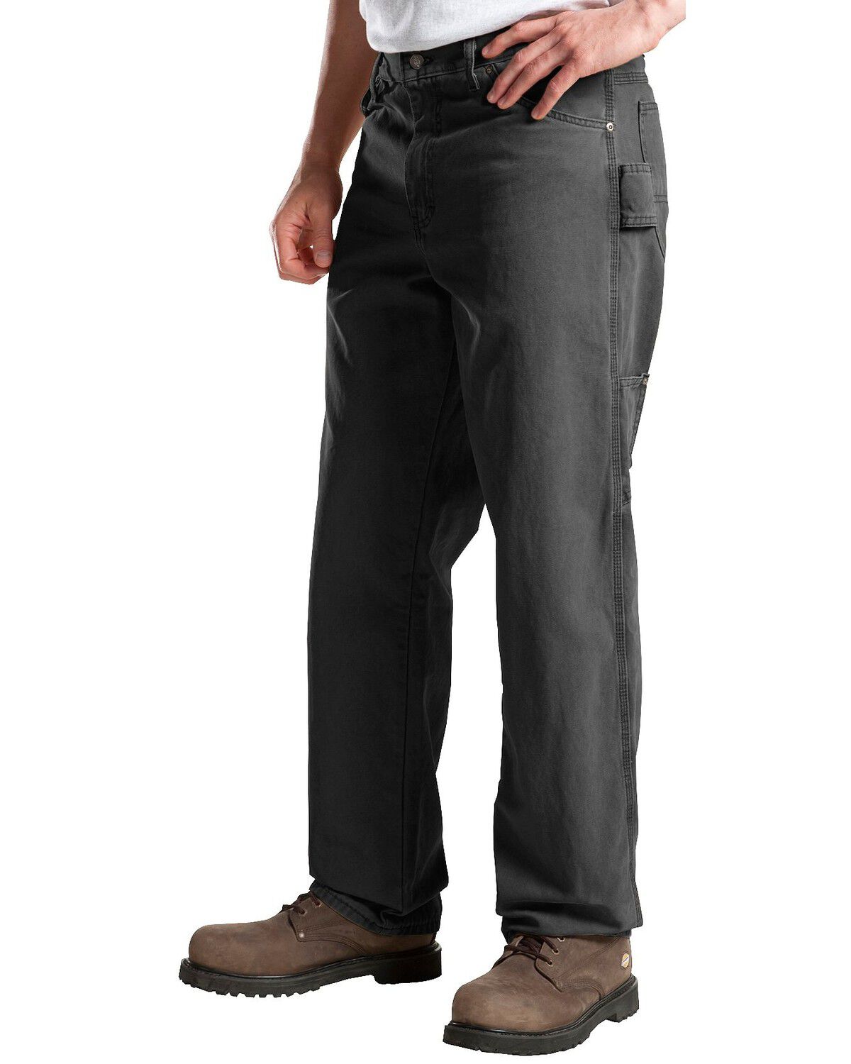 Image #1 - Dickies Men's Sanded Duck Carpenter Jeans, Black, hi-res