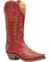 Image #1 - Boulet Men's Deerlite Cowgirl Boots - Snip Toe, Red, hi-res