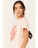 Image #2 - Youth in Revolt Women's Hell on Heels Rolled Short Sleeve Graphic Tee, Light Pink, hi-res