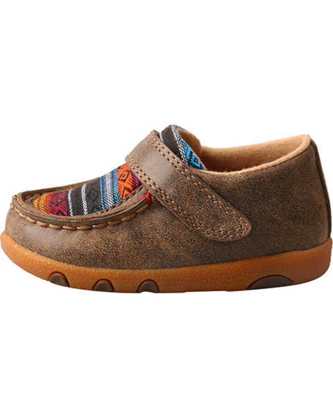 Image #3 - Twisted X Toddler Boys' Serape Canvas Driving Shoes - Moc Toe, Brown, hi-res