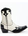 Image #2 - Planet Cowboy Women's Wingtip Leather Western Boot - Snip Toe , Cream/black, hi-res