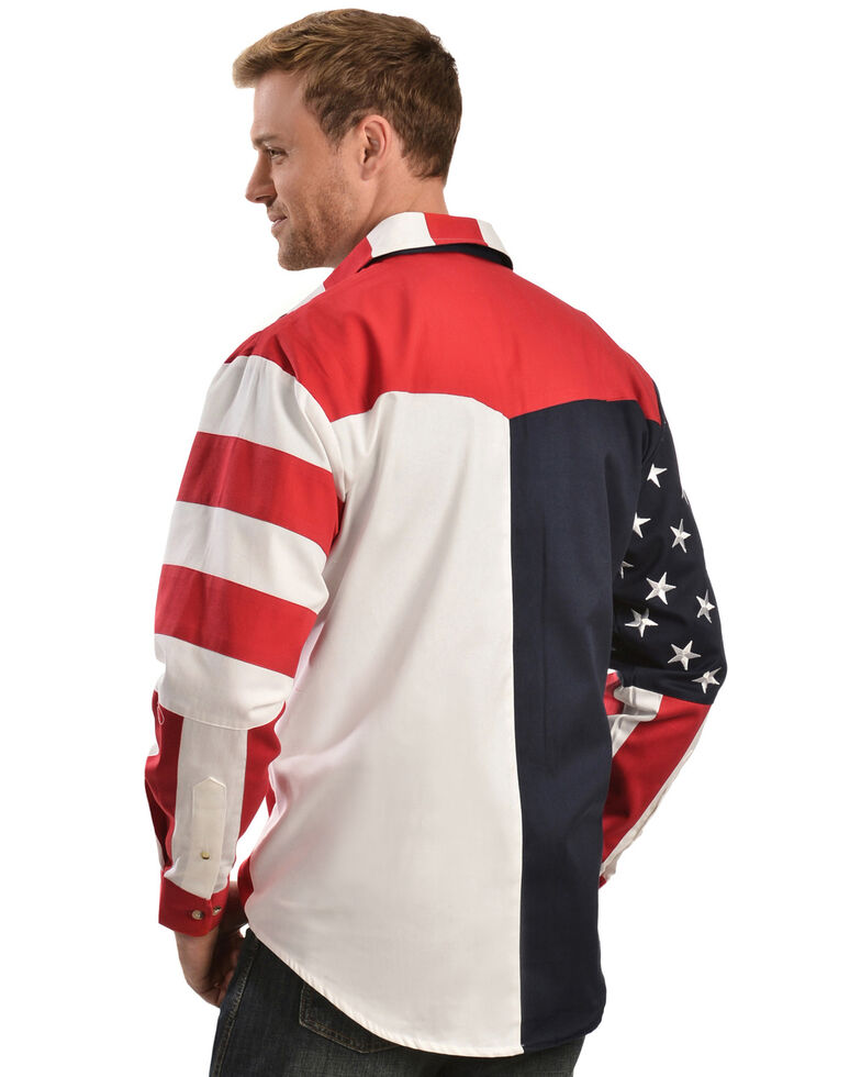 Rangewear by Scully Patriotic American Flag Western Shirt Country