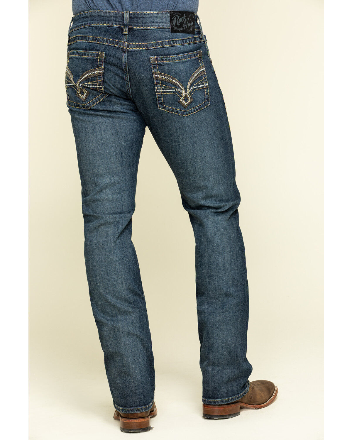 mens dark blue bootcut jeans