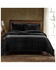 Image #1 - HiEnd Accents Black Stella Faux Silk Velvet 3-Piece King Quilt Set, Black, hi-res