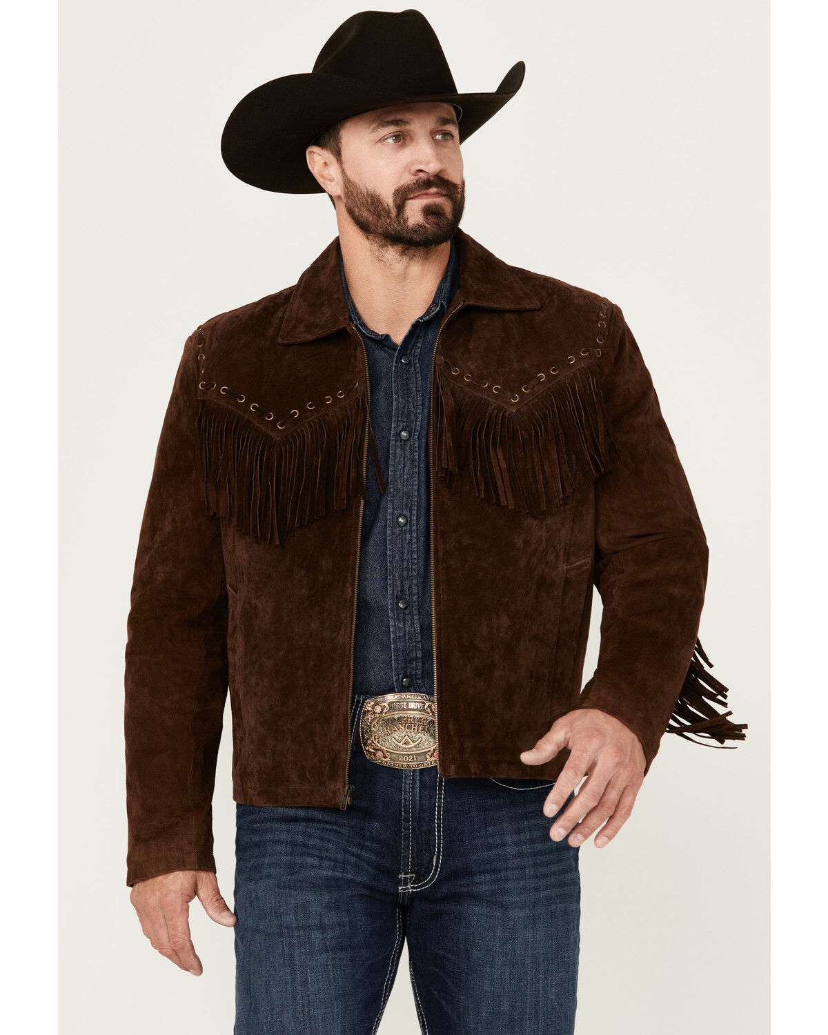 Image #1 - Scully Men's Leather Fringe Jacket, , hi-res