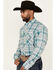 Image #2 - Wrangler Men's Plaid Print Logo Long Sleeve Button-Down Western Shirt, Green, hi-res