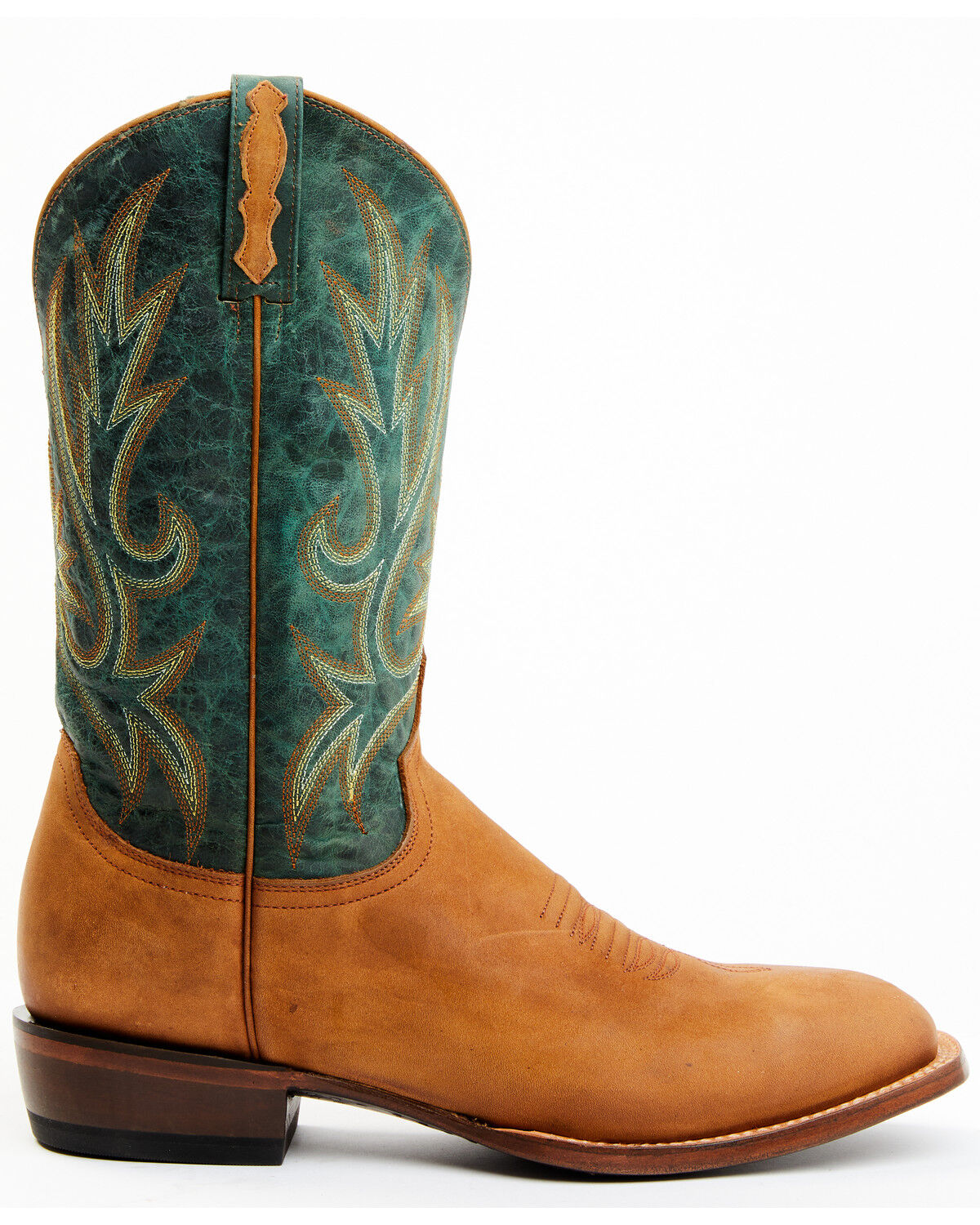 Image #2 - Lucchese Men's Gordon Western Boot - Broad Square Toe, Caramel, hi-res